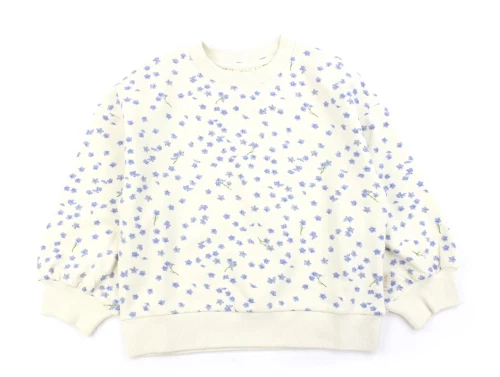 Petit Piao offwhite blomstret sweatshirt
